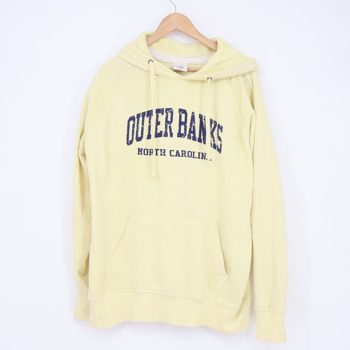 Vintage Wear Baypointe Outer Banks North Carolina Hoodie Yellow XL Graphic OBX