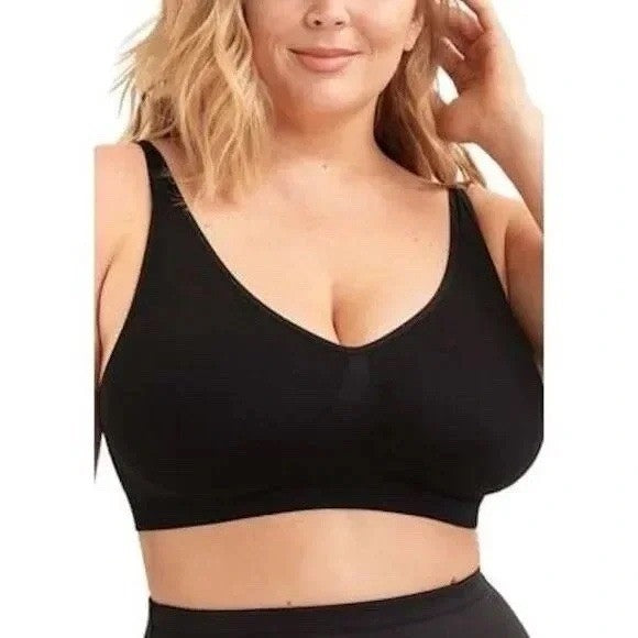 Shapermint Essentials Everyday Comfort Straps Wireless Shaping Bra Women L Black