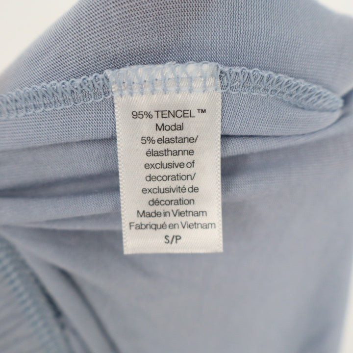 Eberjey Side Of Life Pajama Pants Womens S Blue Stretch Elastic Waist Wide Leg