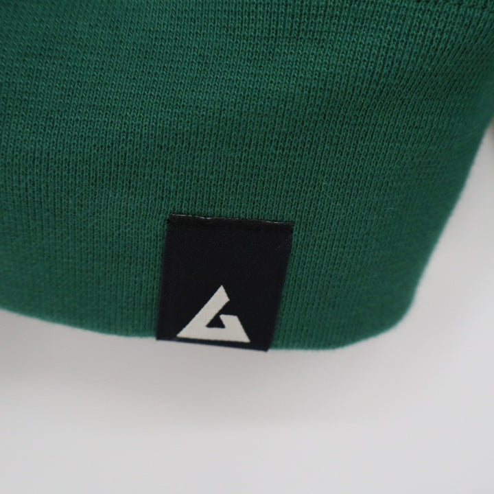 American Giant Midweight Hoodie Womens Medium Green Logo Fleece Lined Full Zip