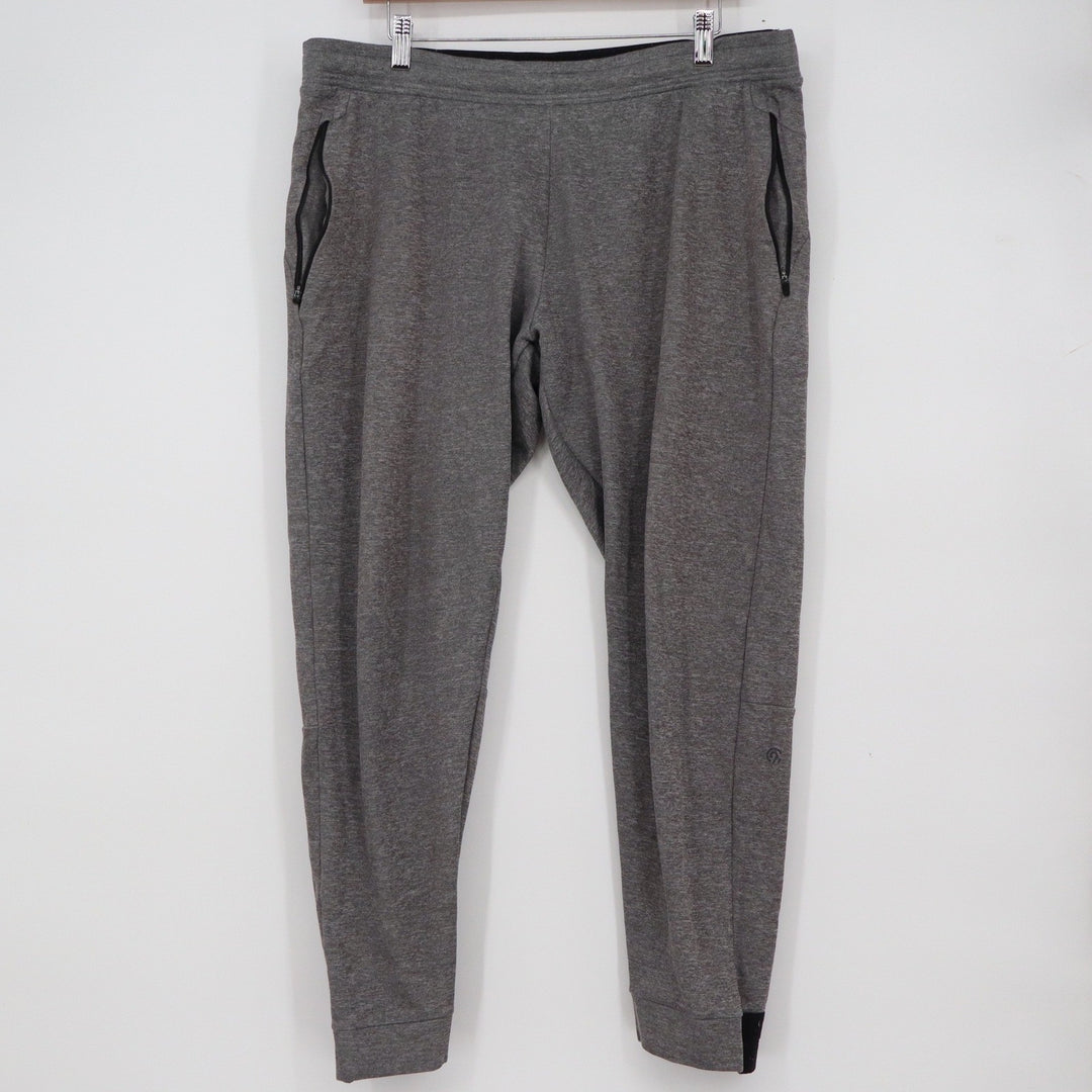 Champion Duo Dry Mens XXL Gray Heathered Jogger Sweatpants Zipper Pockets
