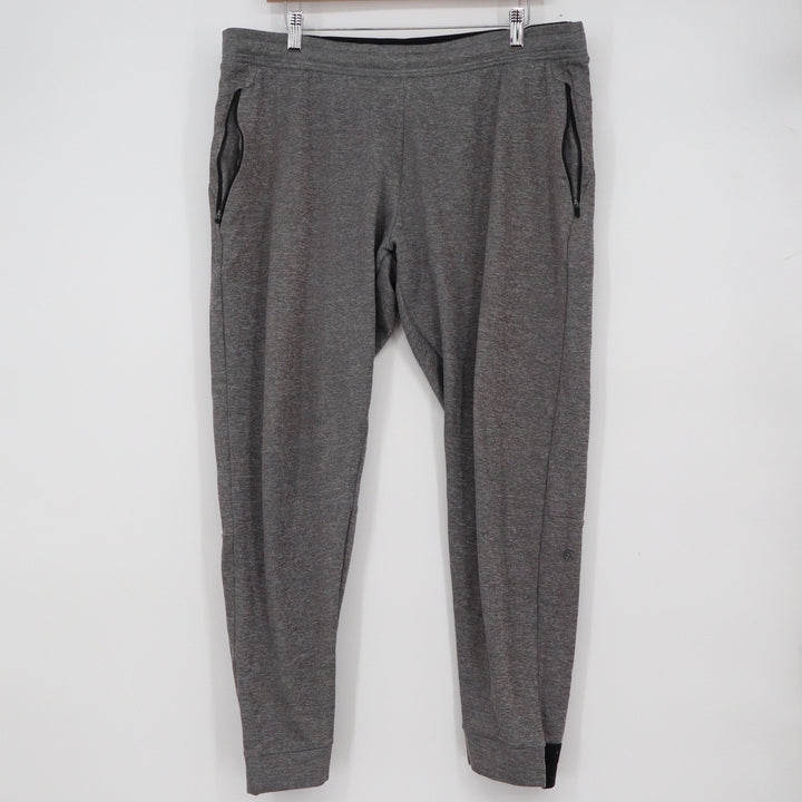 Champion Duo Dry Mens XXL Gray Heathered Jogger Sweatpants Zipper Pockets