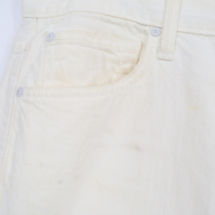 7 For All Mankind Paxtyn Skinny Jeans Mens 34 White Cotton ATA13948A USA Made