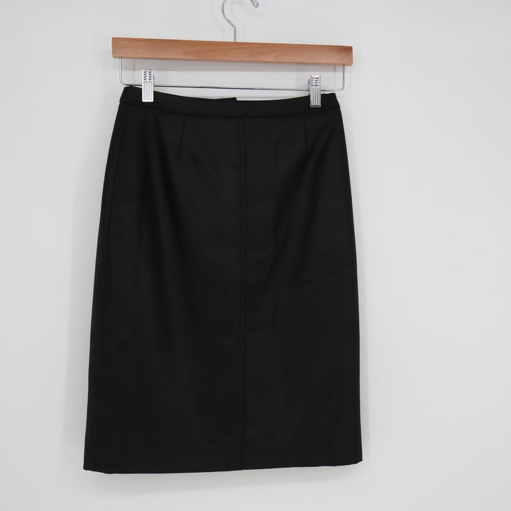 Tang Shu Da Black Pencil Skirt Knee Length Professional Career Size S