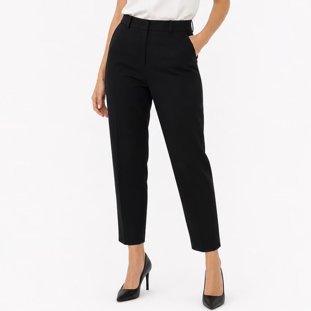 J.Crew Ruby Crop Pant Black Size 10 Slim Tapered Bi-Stretch Trousers