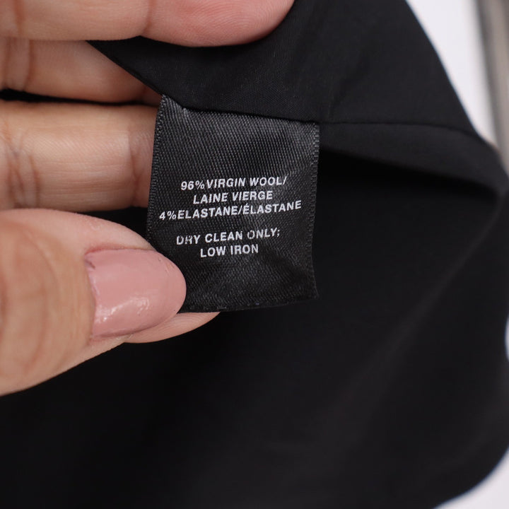 Lafayette 148 New York Black Virgin Wool Single Button Blazer Jacket Size 10