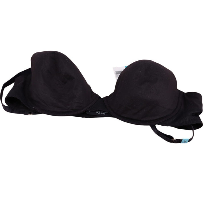 Vanity Fair Effortless T-Shirt Bra Womens 42C Black Stretch Padded Underwire