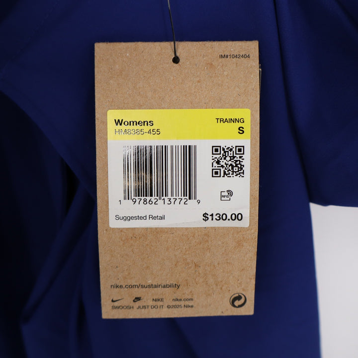 Nike 24.7 Womens Dri-FIT Long Sleeve Button Up Top Blue Small