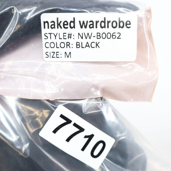 Naked Wardrobe One Shoulder Long Sleeve Bodysuit Black Size M NEW
