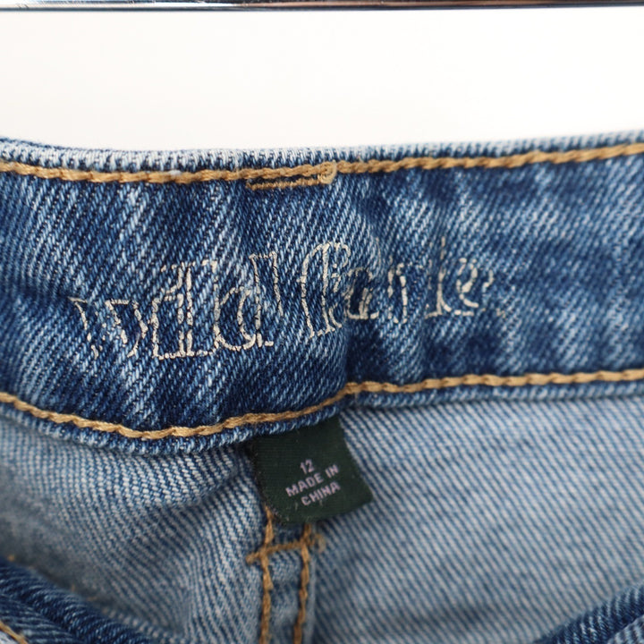 Wild Fable Womens High Rise Straight Leg Raw Hem Blue Jeans Size 12