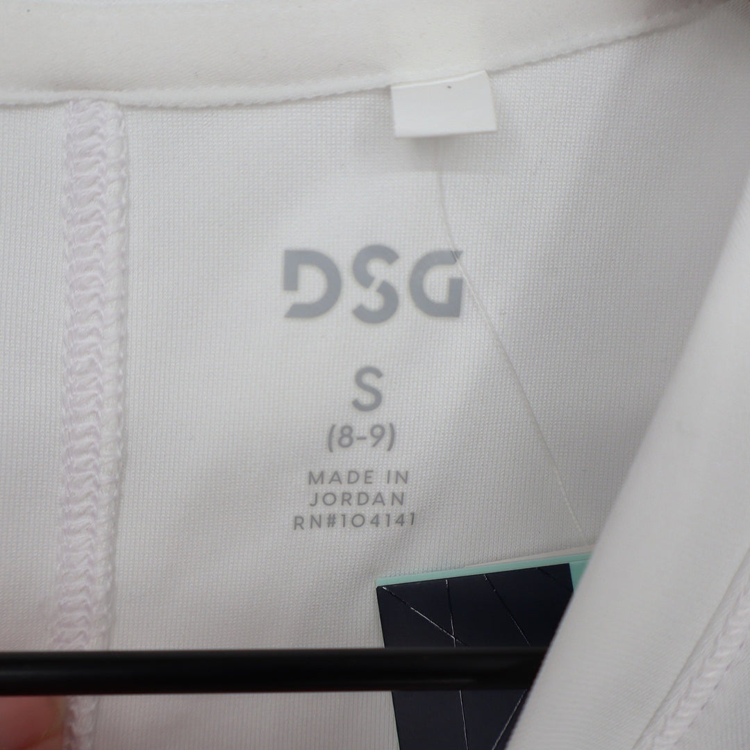 DSG Girls Movement Tee Pure White Short Sleeve Active Shirt Size S 8-9