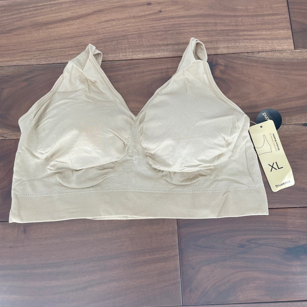 Truekind Everyday Throw on Wireless Bralette Chai XL Comfort Lounge Sleep