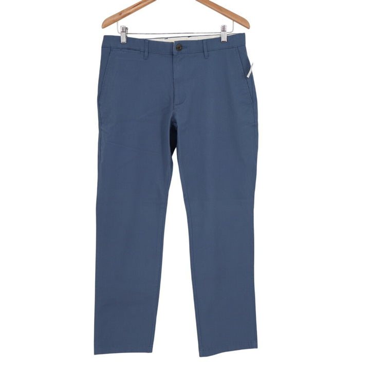 Goodthreads Chino Pants Men 32x30 Blue Cotton Stretch Straight Leg Slash Pockets