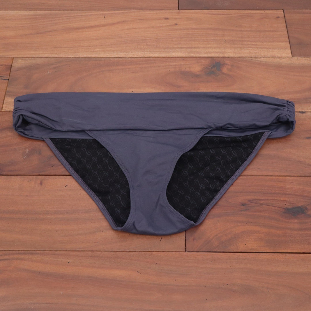 Victorias Secret Dark Gray Fold Over Bikini Bottom Swim Briefs Large