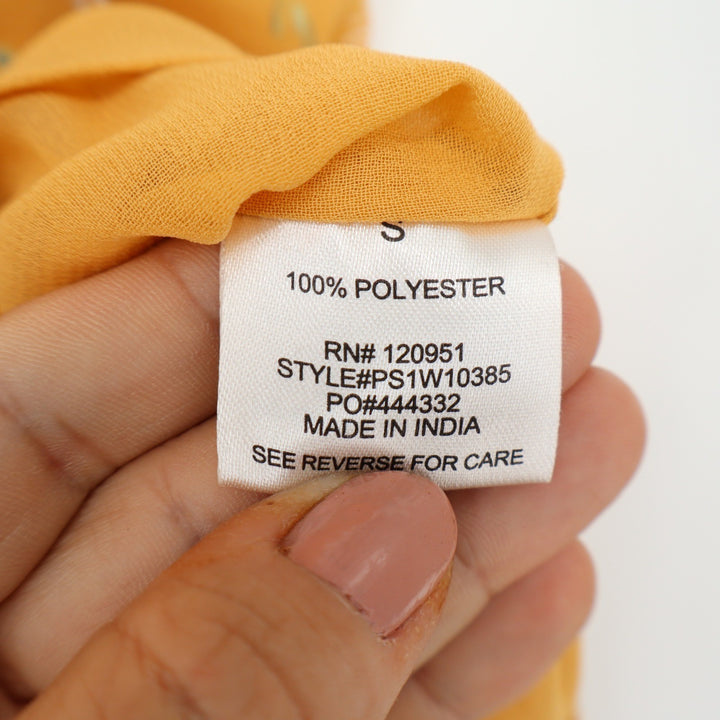 Pink Rose Mustard Yellow Daisy Floral Spaghetti Strap Cami Top Small