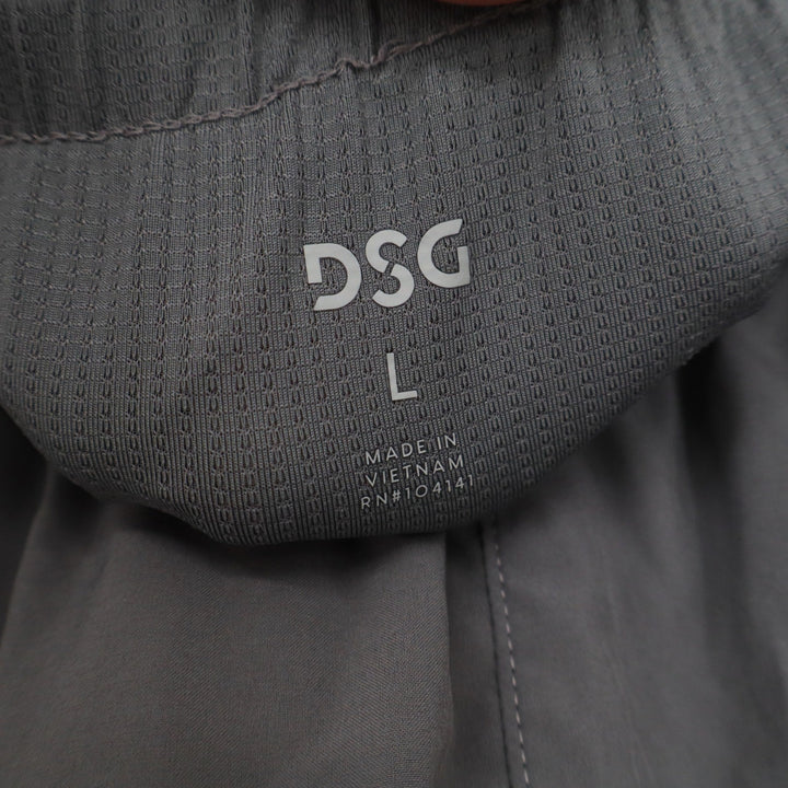 DSG Mens Gray 5 Inch Inseam Lined Running Shorts Size Large Mesh Panels