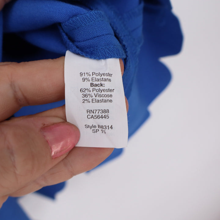 J.Crew Dress Women's 12 Blue Scalloped Ruffle Hem Sleeveless Excellent