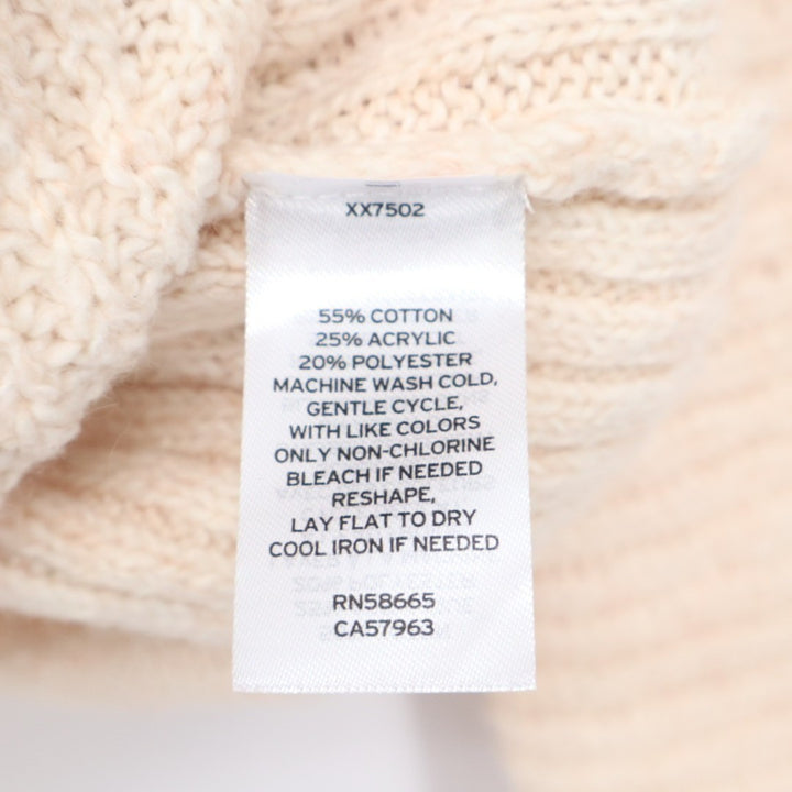 Abound Sweater Women XS Oatmeal Knit Cotton Cozy Ribbed Back Slit Hooded Outdoor