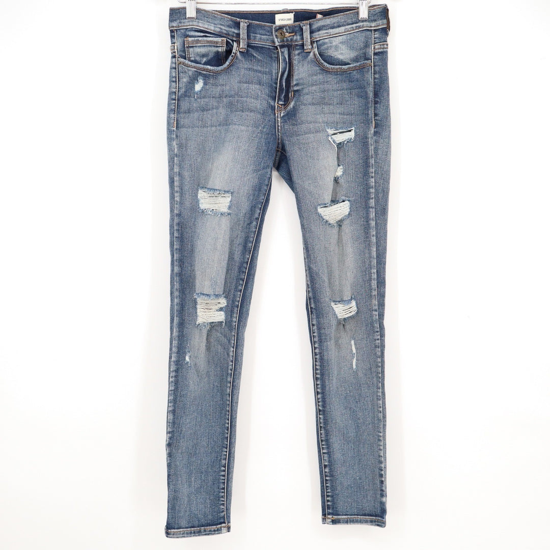 Sneak Peek Los Angeles Distressed Skinny Jeans Medium Wash Ripped Size 7