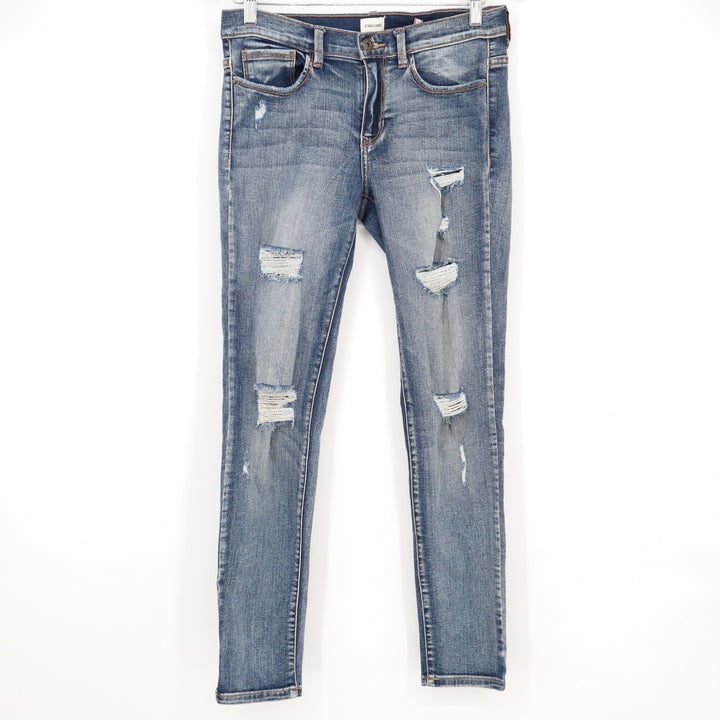 Sneak Peek Los Angeles Distressed Skinny Jeans Medium Wash Ripped Size 7