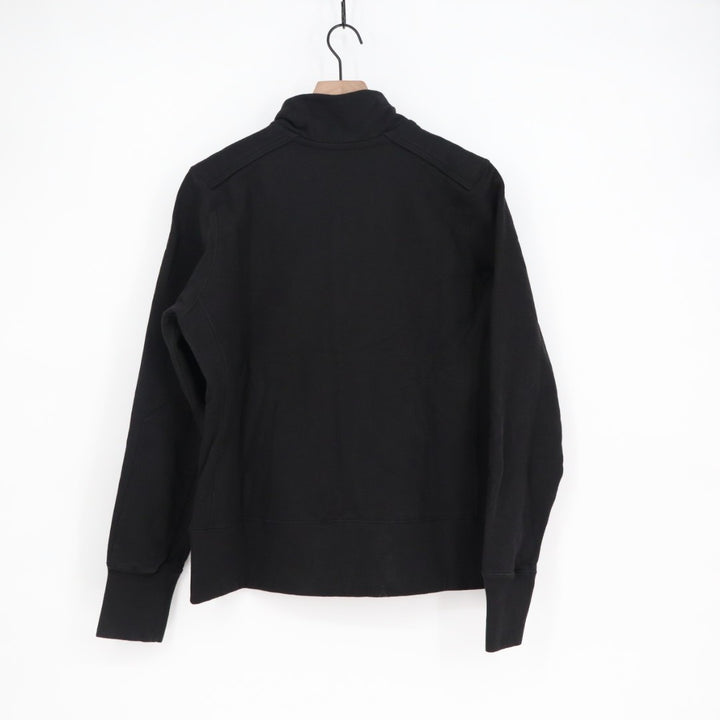 American Giant Moto Full Zip Mike Rowe Sweatshirt Women Large Black Graphic Logo