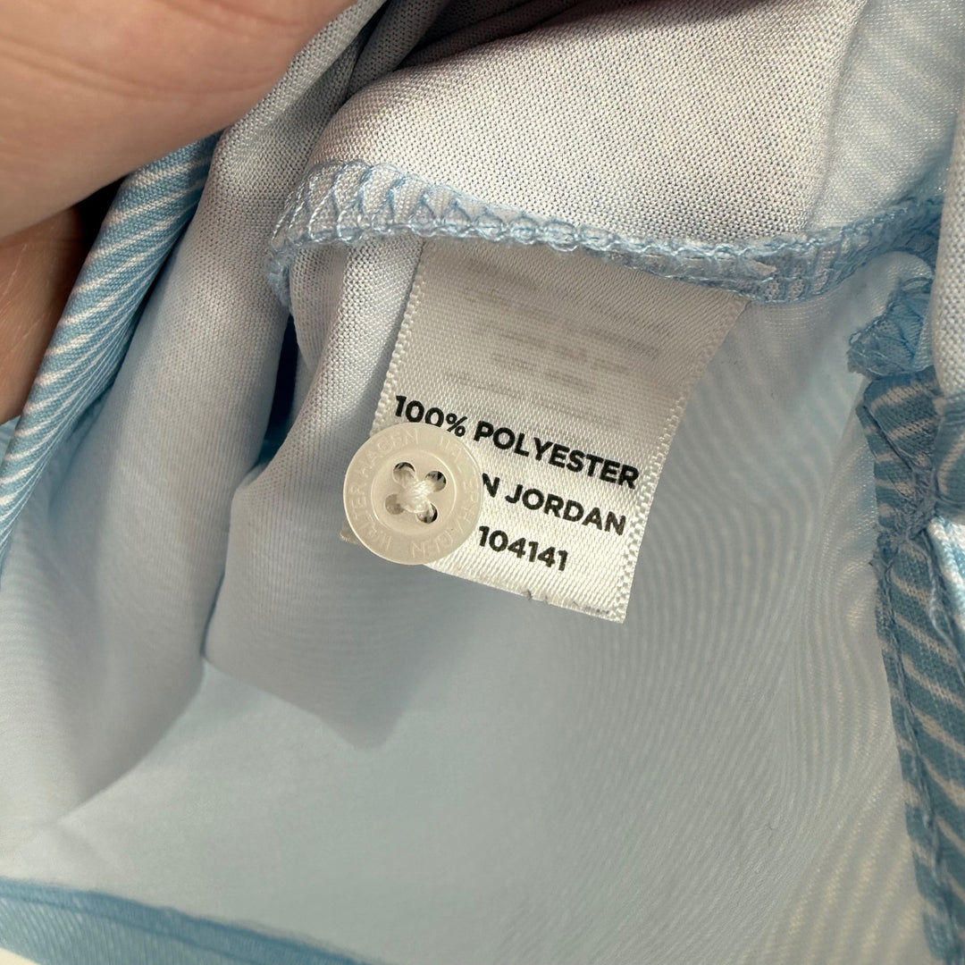Walter Hagen Essentials Mens Polo Shirt Light Blue Geometric Print XXL