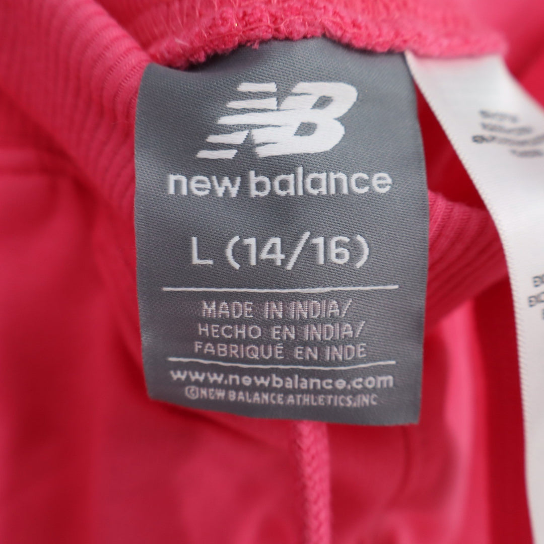 New Balance Girls Dragon Berry Pink Fleece Athletic Shorts L 14/16