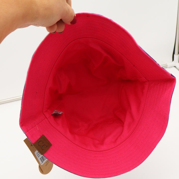 C.C Bucket Hat Women's OS Navy Hot Pink Tie Dye Reversible UPF 50+ NEW