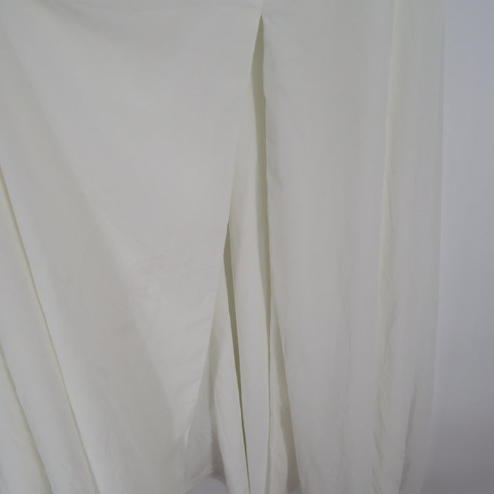 Lulus Radiant Romance Maxi Dress Womens S White Tie-Strap Front Slit Square Neck