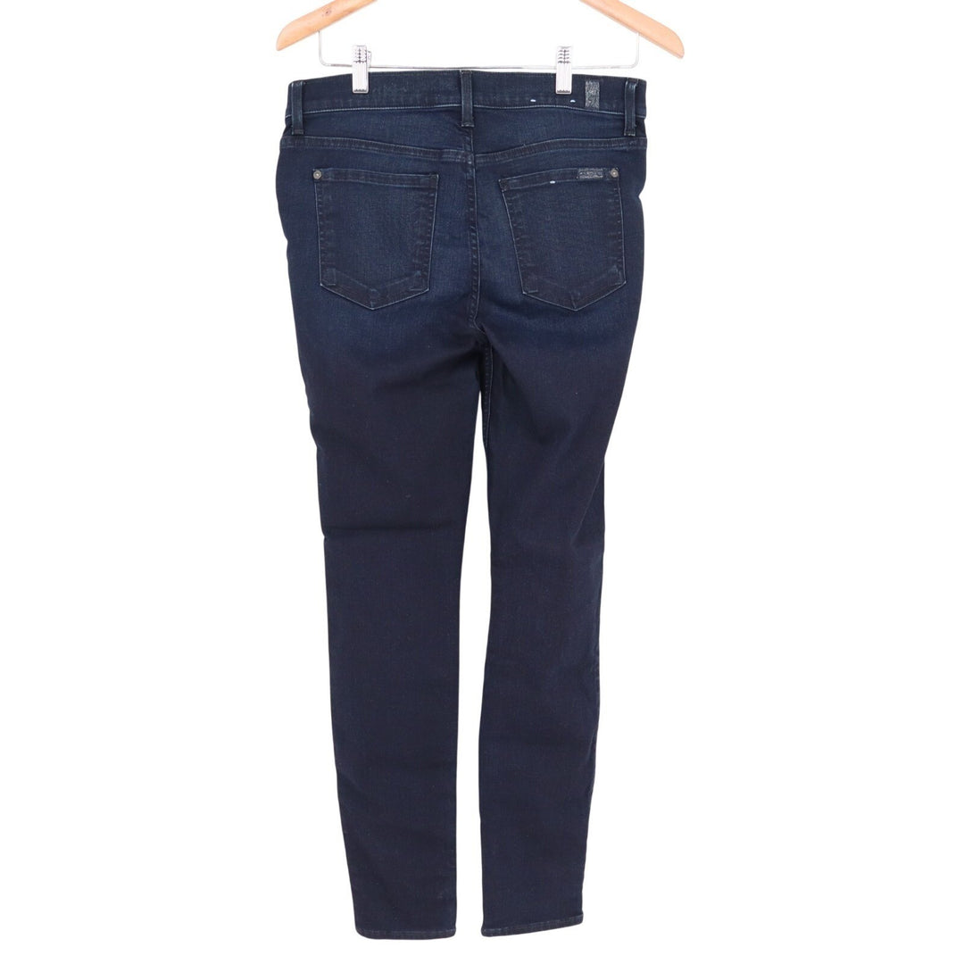 7 For All Mankind B(air) Skinny Jeans Womens 27 Blue Dark Wash Denim Whiskered
