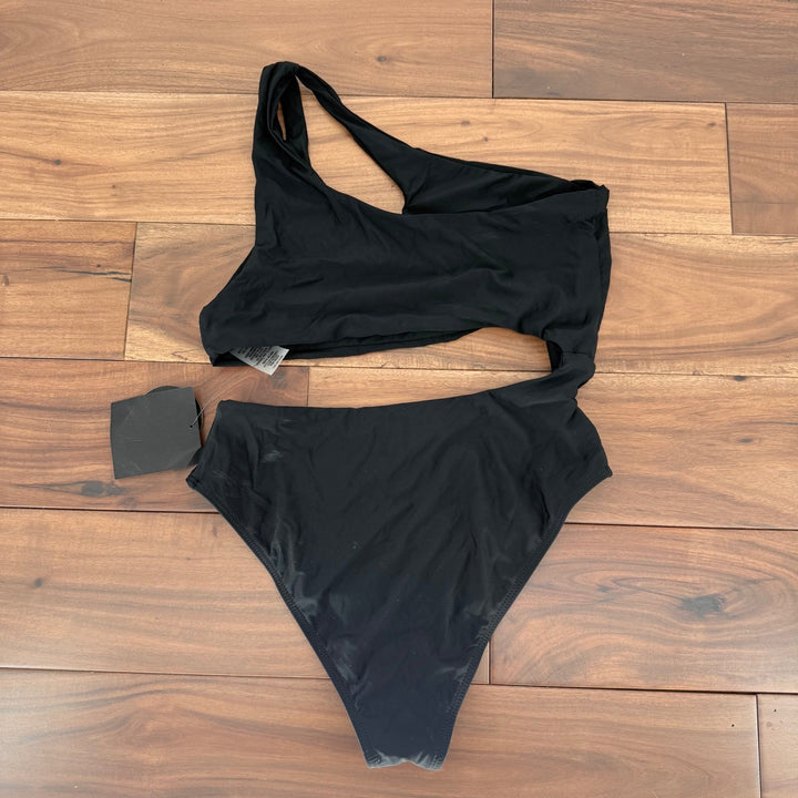 Lulus Sun Bound Black Cutout One-Piece Swimsuit Size S