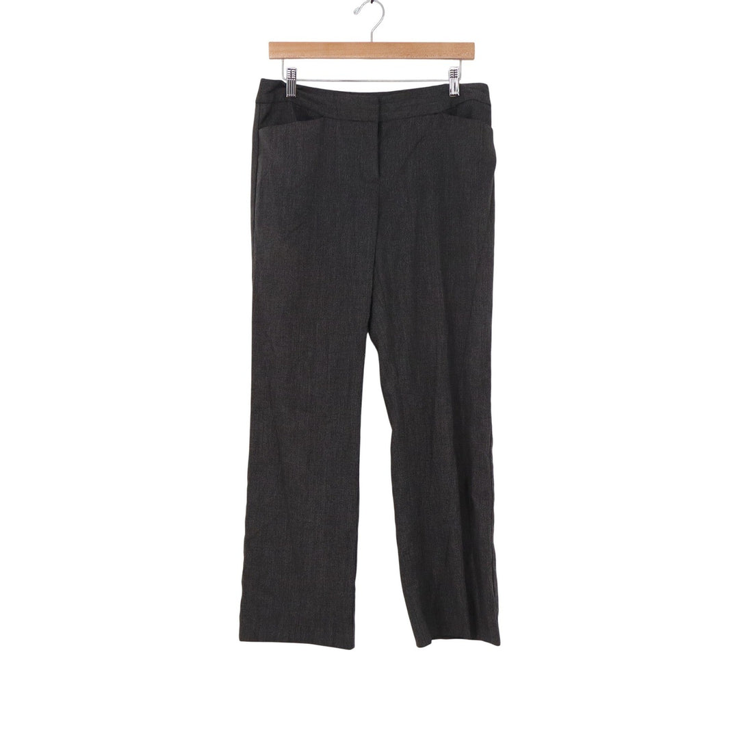 Anne Klein Womens Charcoal Grey Straight Leg Dress Pants Workwear Size 6