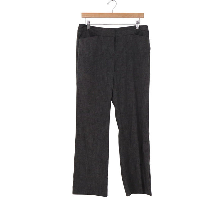 Anne Klein Womens Charcoal Grey Straight Leg Dress Pants Workwear Size 6