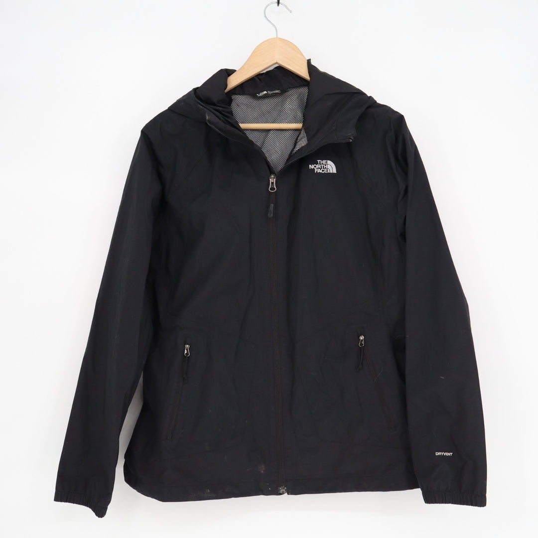 The North Face Jacket Womens Large Black Hooded Windbreaker Outdoor Full Zip
