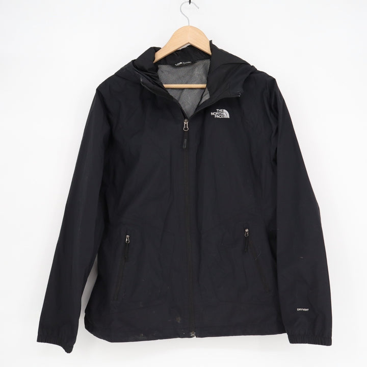 The North Face Jacket Womens Large Black Hooded Windbreaker Outdoor Full Zip
