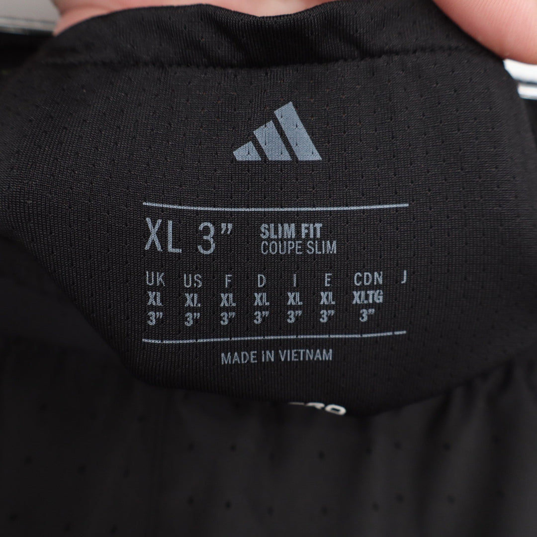 Adidas Adizero Split W Running Shorts Black White Womens XL 3 Inch Inseam