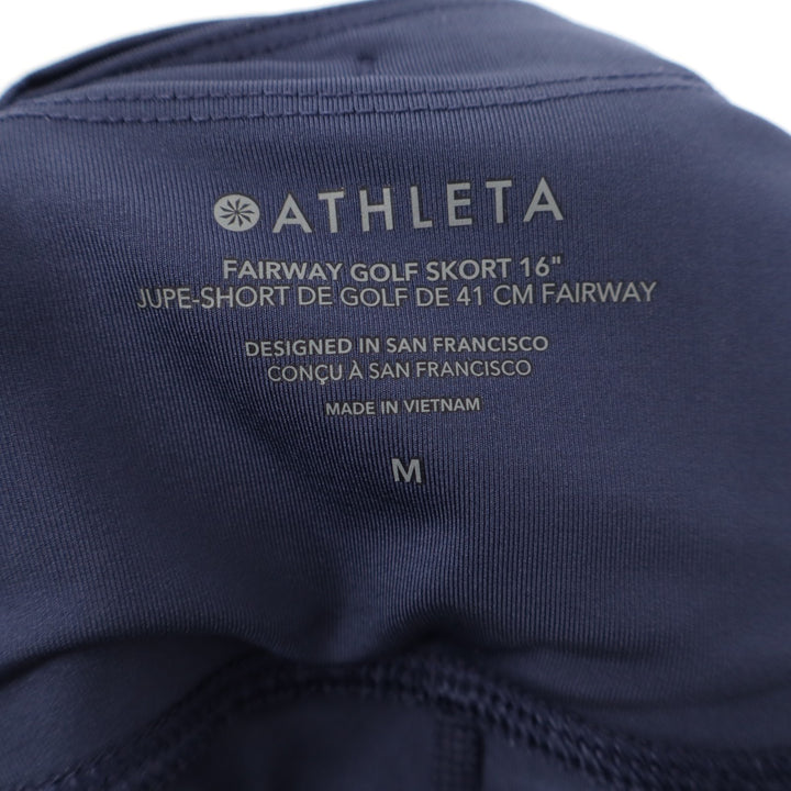 Athleta Fairway Golf Skort 16" Womens M Purple High Waist Zip Pockets Athletic