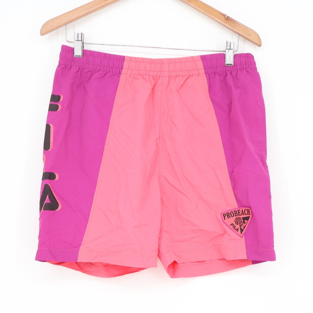 Fila Urban Outfitters Pro Beach Colorblock Nylon Shorts Pink Purple Mens Medium