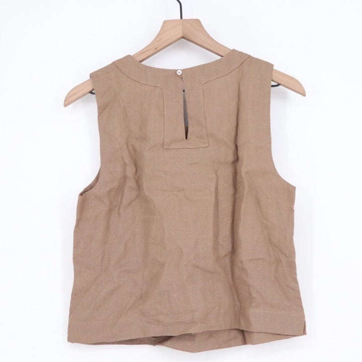 American Giant Tank Top Womens Small Brown Linen Round Neck Street Wear Outdoor