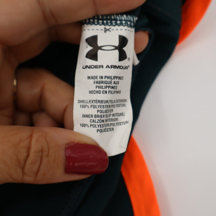 Under Armour Shorts Womens Small HeatGear Semi-Fitted Teal Orange Athletic