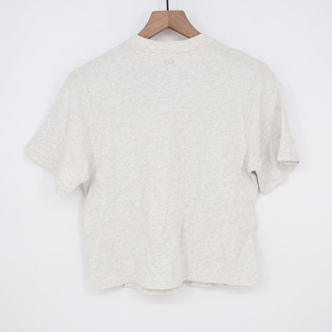 DSG Girls Brooklyn Phys Ed Tiger Graphic Tee Light Heather Grey S 8-9 NEW