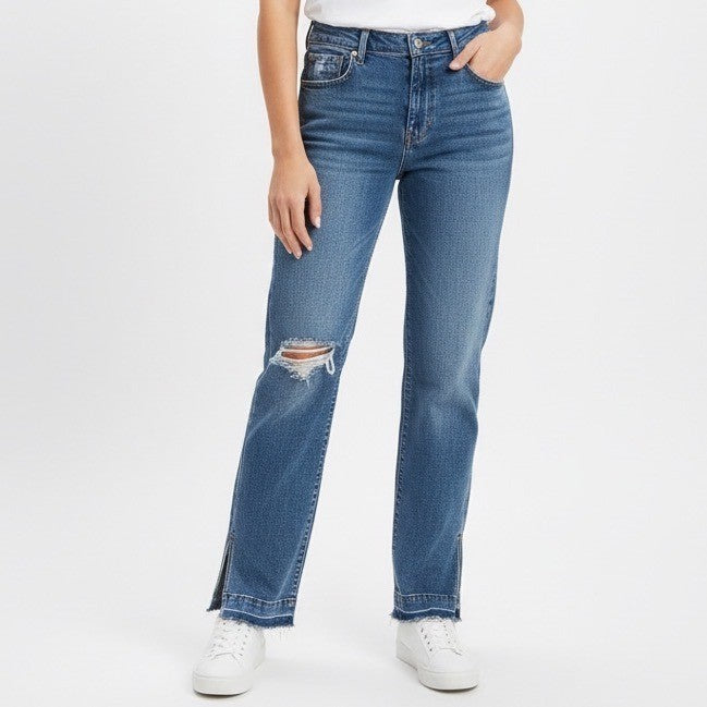 GAP 90s Loose Mid Rise Distressed Jeans Women's Size 4R Blue Denim