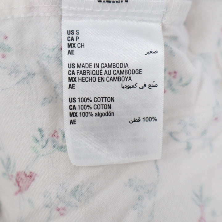 Charter Club Intimates Womens Small Pajama Set Cotton Cardinal Holiday White Red