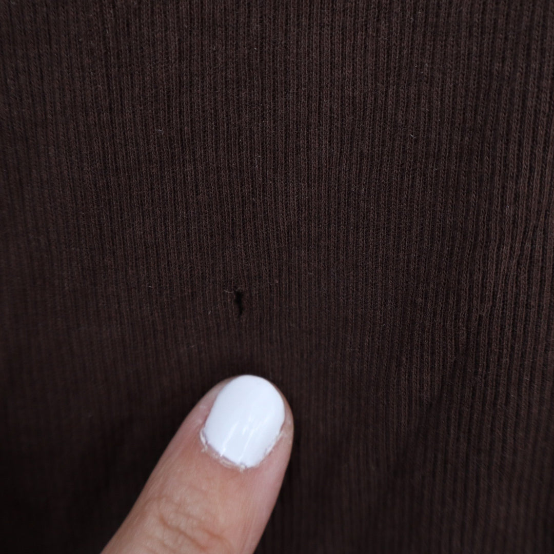 Banana Republic Womens Ribbed Scoop Neck Tank Top Brown Size M Cotton Blend