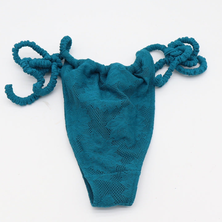 Aerie Bikini Bottom Womens S Cheekiest SIP Teal Pointelle Scrunchie Excellent