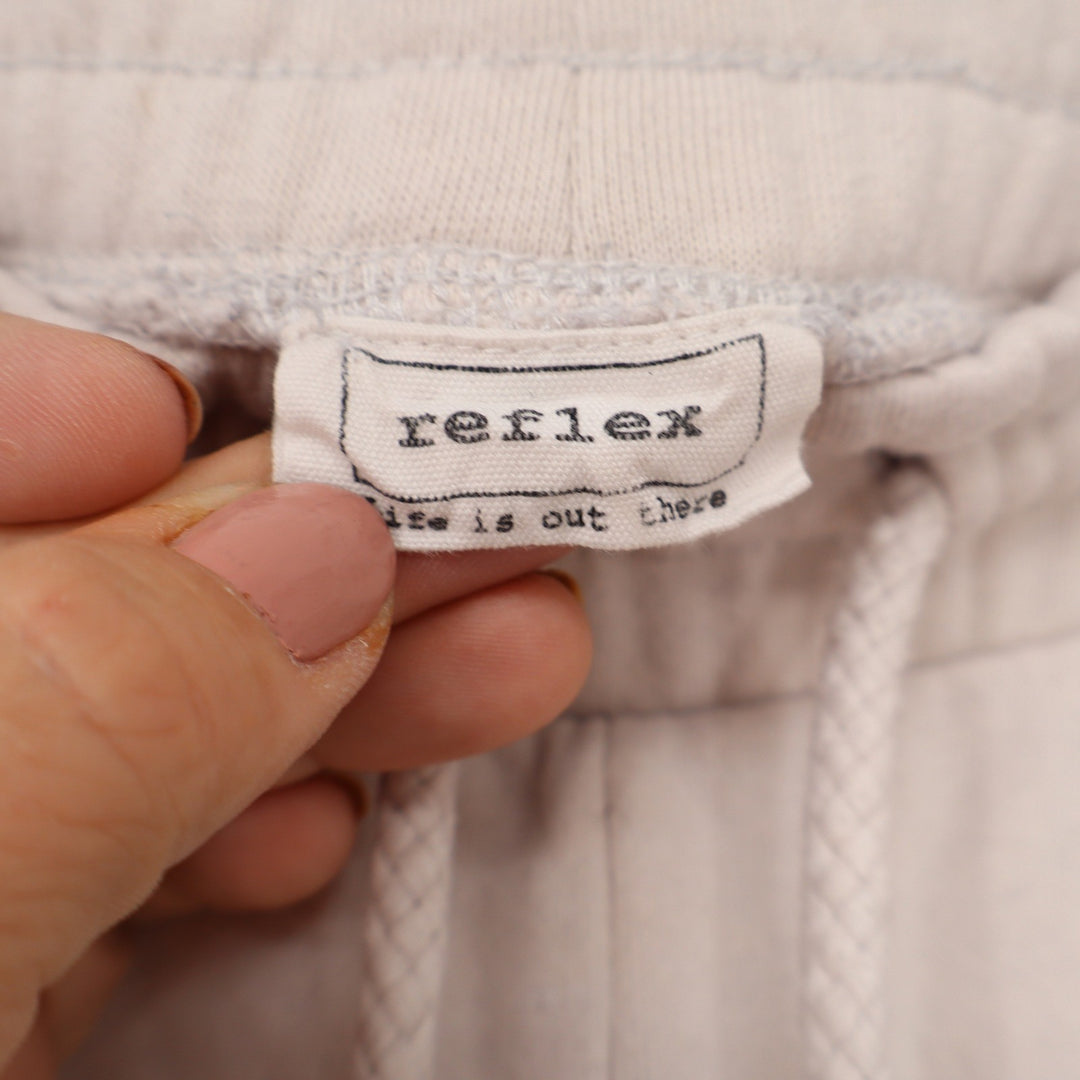 Reflex Womens Cream Jogger Sweatpants Size M Neutral Cotton Blend Soft