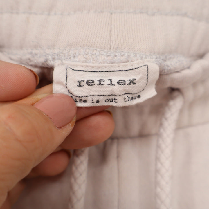 Reflex Womens Cream Jogger Sweatpants Size M Neutral Cotton Blend Soft