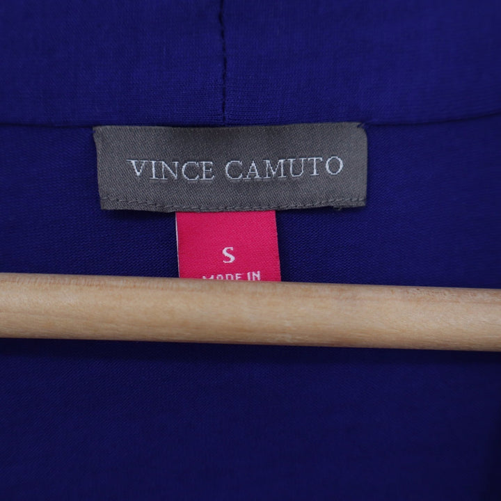 Vince Camuto Royal Blue V-Neck Sleeveless Ruched Maxi Dress Small