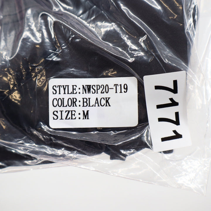 Naked Wardrobe The Statement Black Puff Bishop Sleeve Crop Top Medium