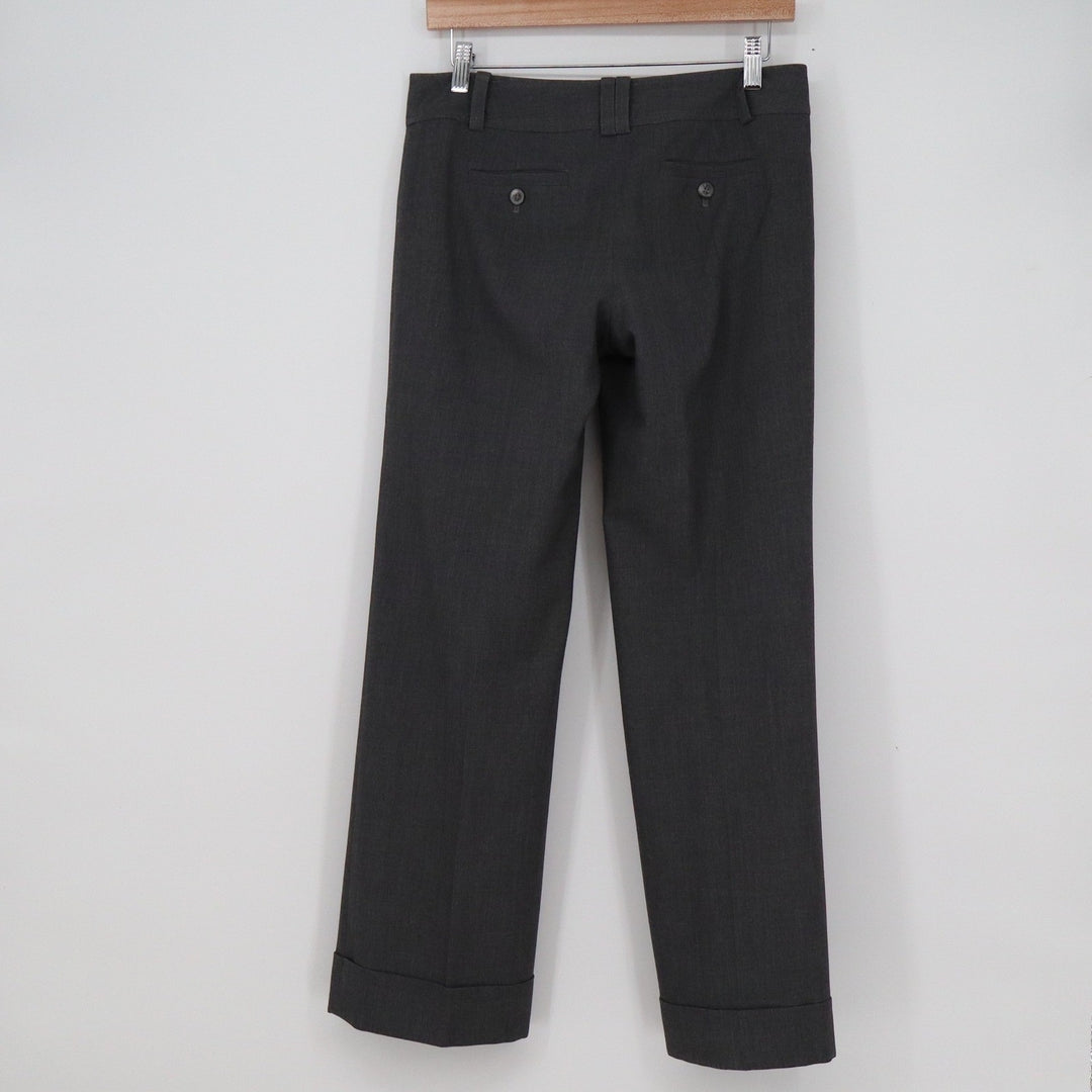 Ann Taylor Petites Signature Fit Dress Pants Charcoal Grey Cuffed Size 2P 2 P